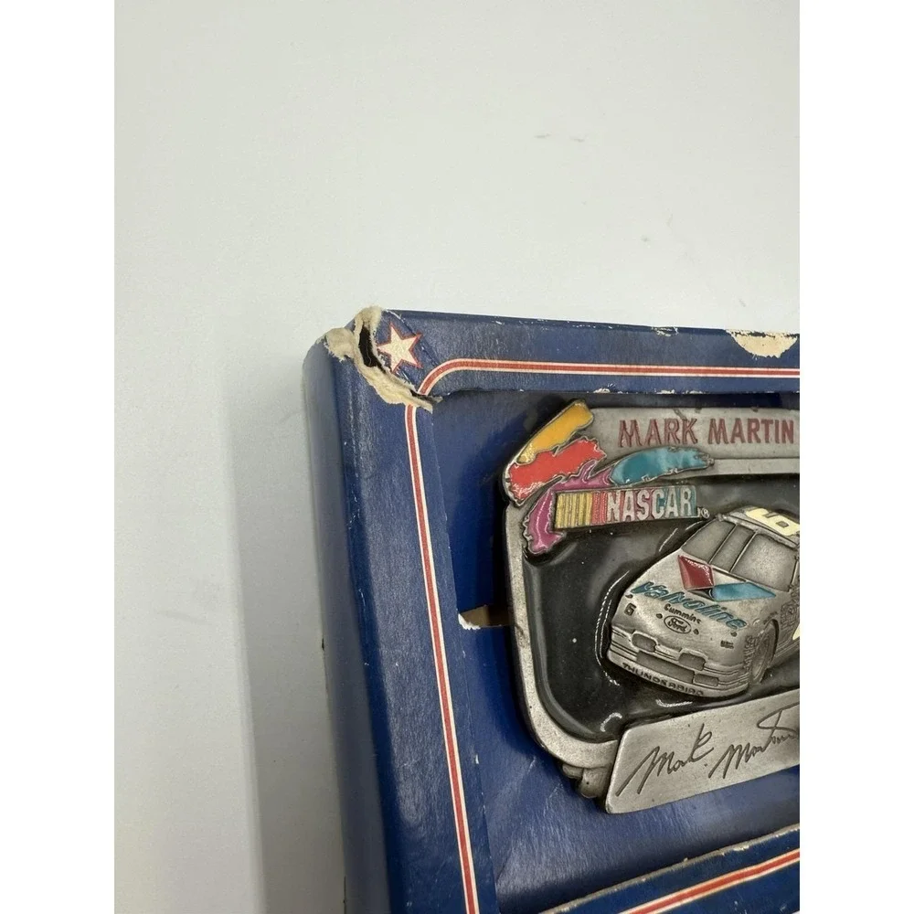 Vintage Mark Martin #6 NASCAR Belt Buckle Limited Edition Buckle Of‎ America